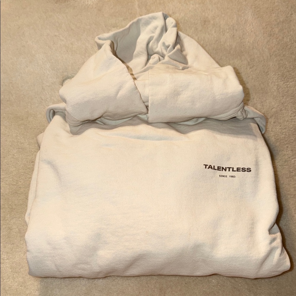 TALENTLESS Off-White Hoodie Sweater for Men